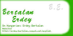bertalan erdey business card